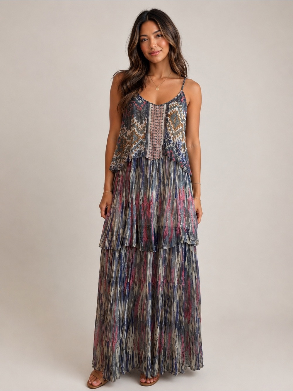 Flowy Tiered Maxi Dress US 2 | Fairycore | Anthropologie